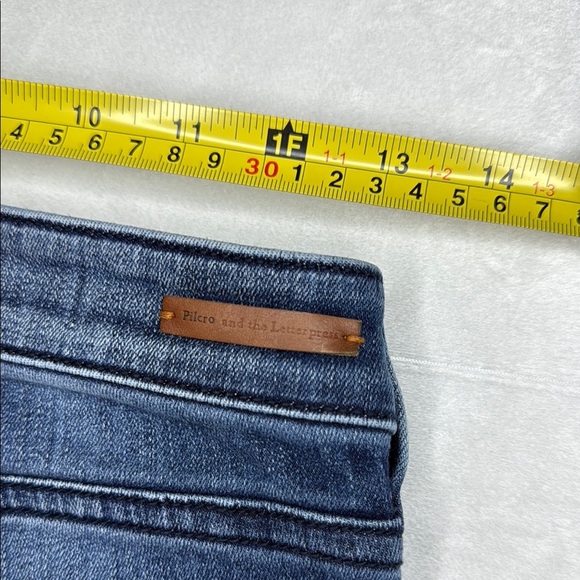 Pilcro and the Letterpress Blue High-Rise Skinny Jeans by ANTHOLOGY S 25 STRECH - Picture 4 of 11